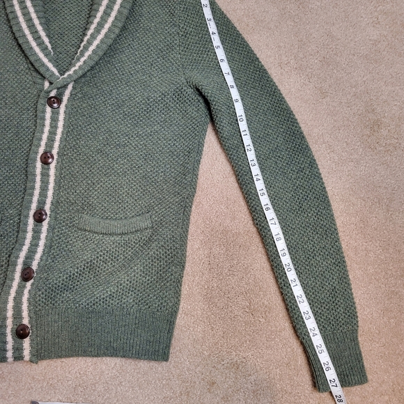 J Crew Mens Grandpa Cardigan Rugged Merino Wool Blend SZ S - Picture 13 of 14